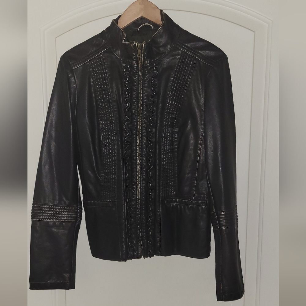 Big Chill Vintage Dark Brown Vegan Faux Leather Jacket